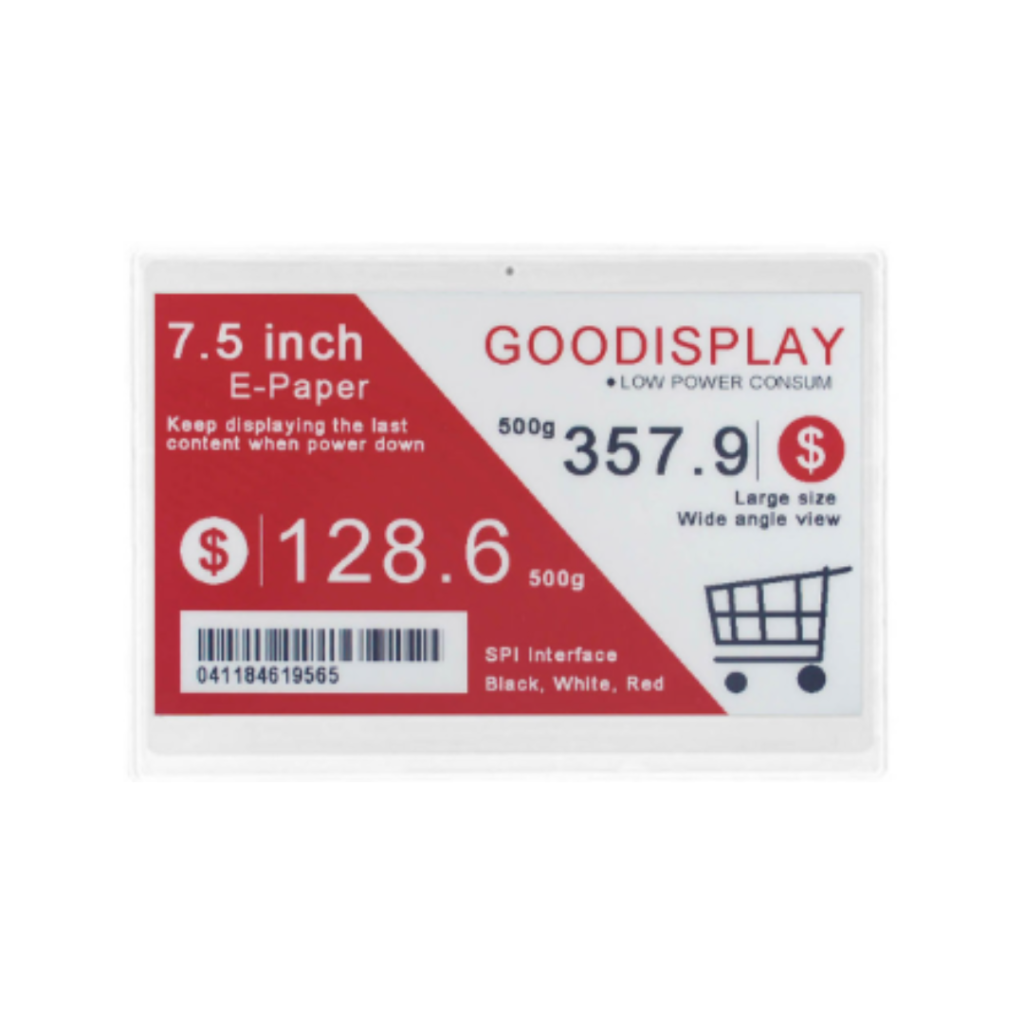 7.5 inch electronic shelf label ET0750-89 for retailers