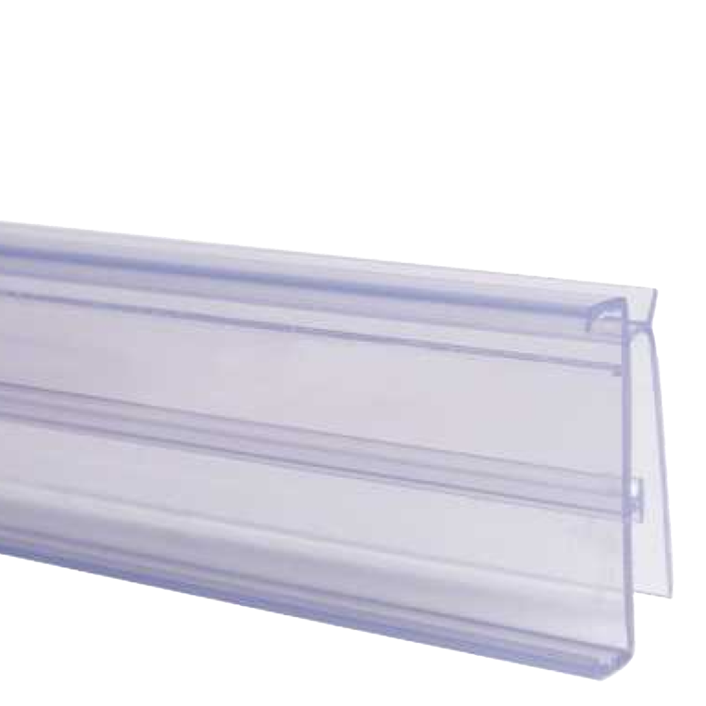 ESL shelf rails: tall flat rail PDG-3264 for mounting electronic shelf labels in retail stores