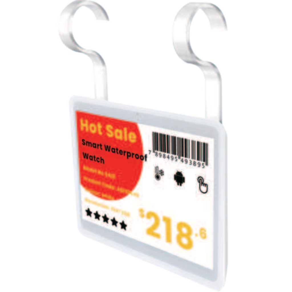 Pole hanging clip REE-M003 for mounting electronic shelf labels in retail stores