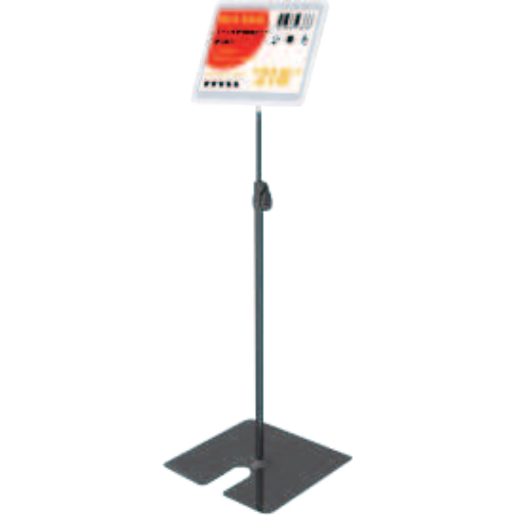 Single telescopic stand REE006-B for mounting electronic shelf labels in retail stores