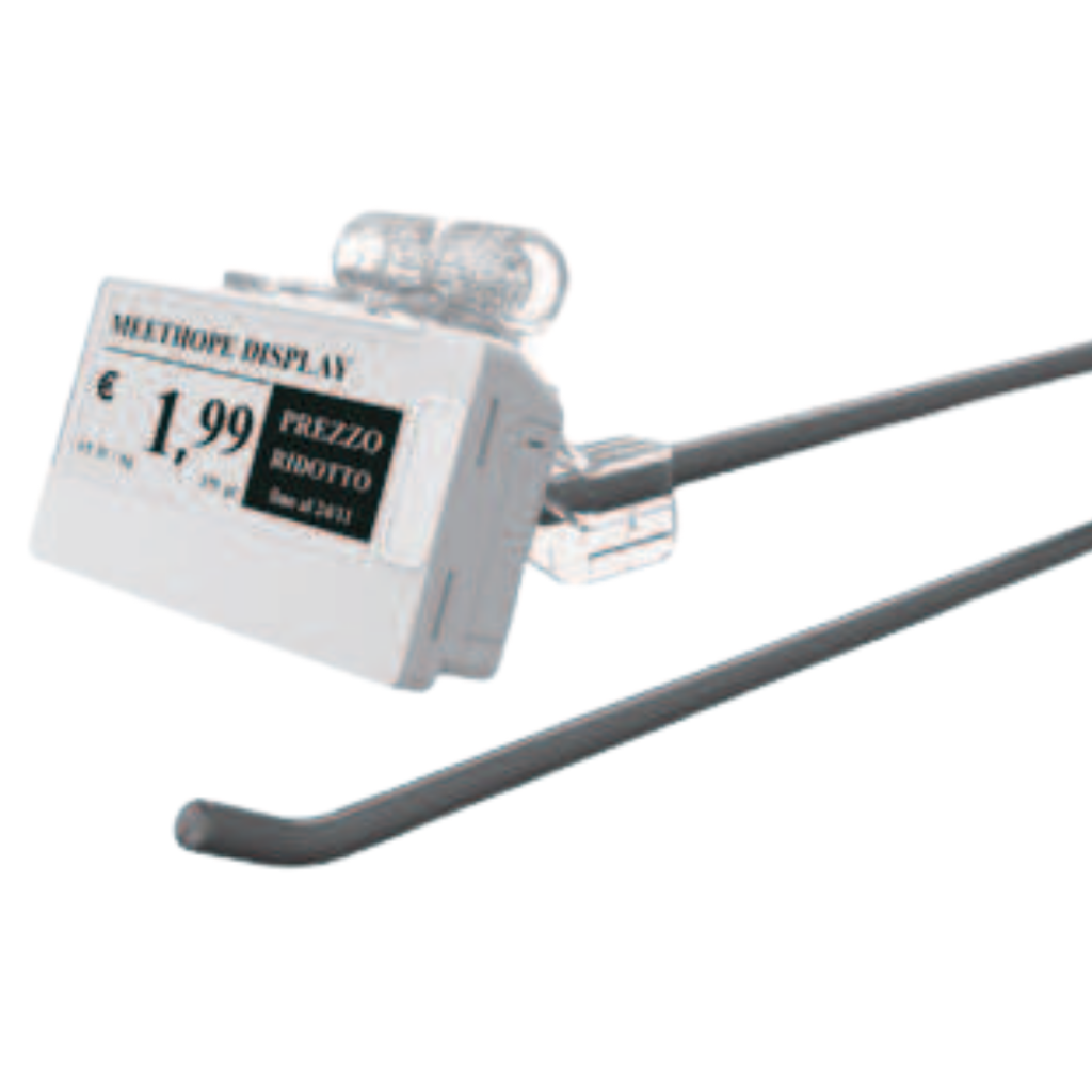 L-peg hook holder REE009 for mounting electronic shelf labels in retail stores